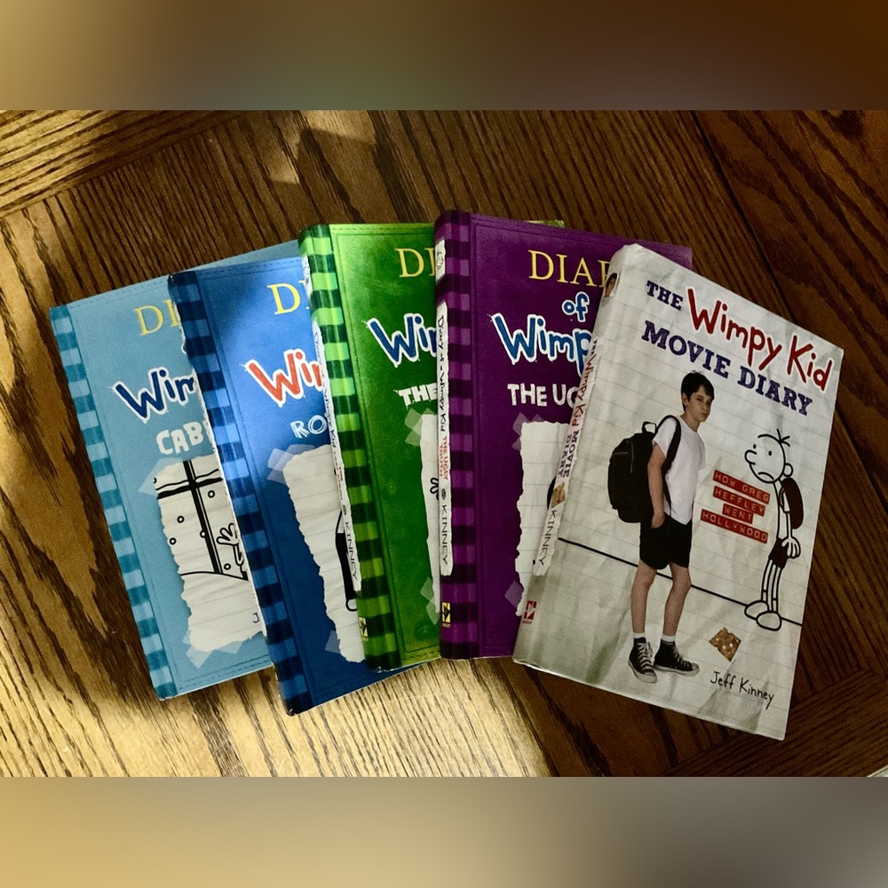 5 DIARY OF A WIMPY KID novels/books hardcover set - Picture 2 of 14